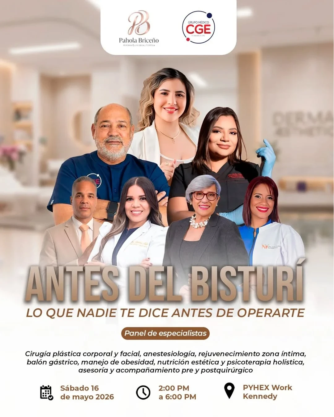 Antes del bisturí, lo que nadie te dice antes de operarte — Organizado por CGE Grupo Médico @ Medii Eventos